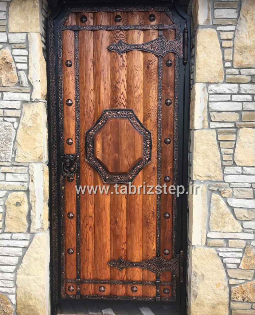 درب چوبی فلزی